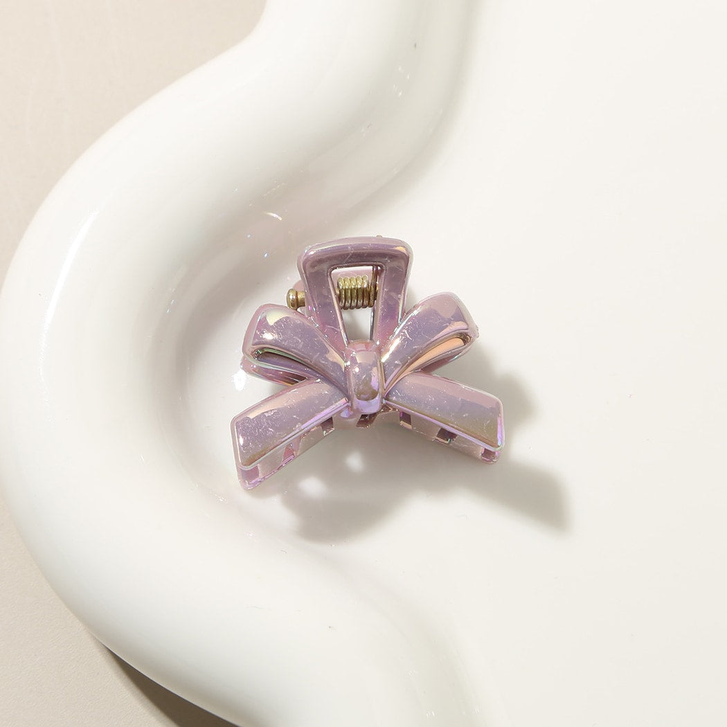 Beau - Glossy Bow Design PS Alloy Claw Hair Clip