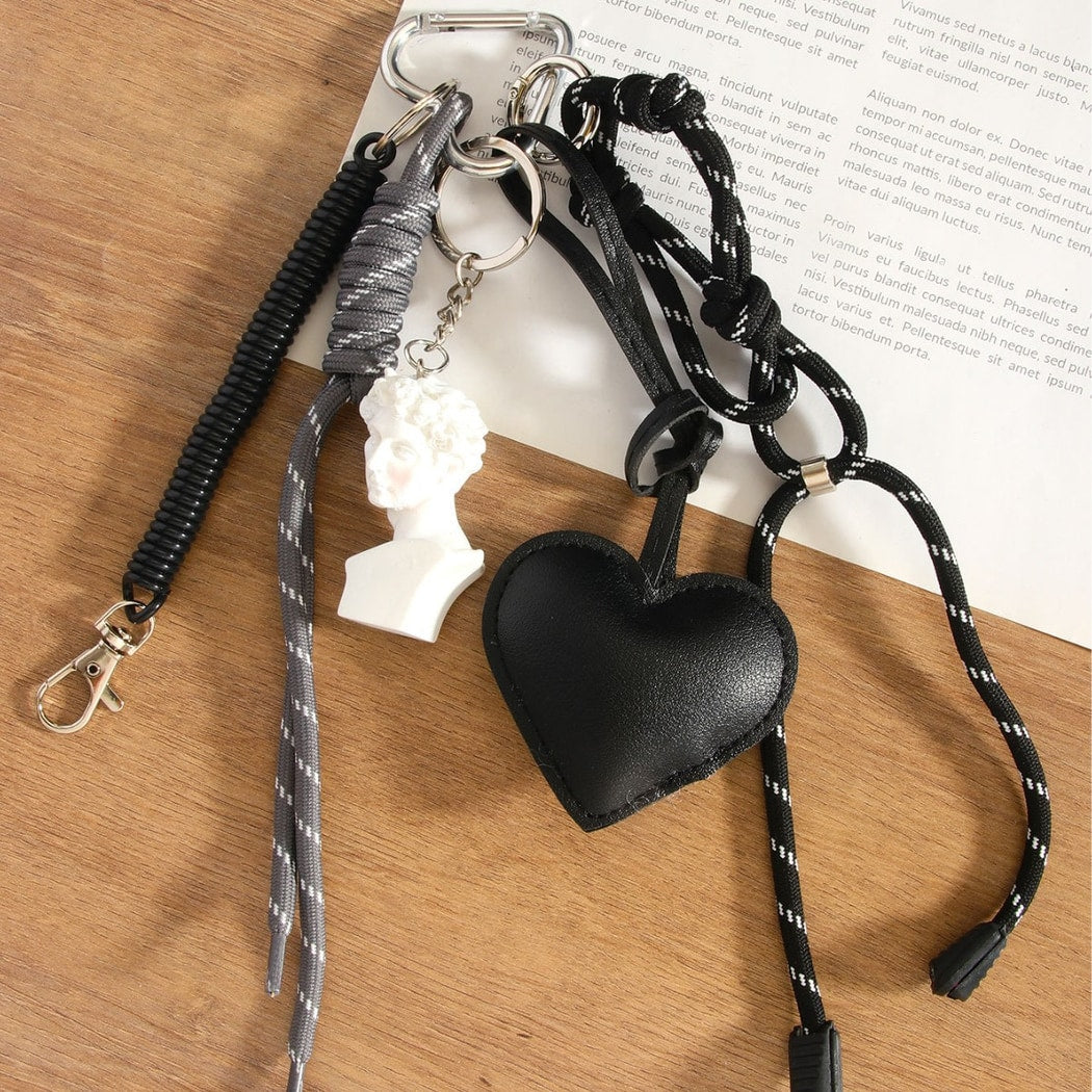 Keypus - Figure Bust Heart Detail Keychain Bag Charm