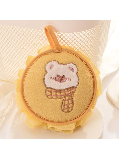 Papo - Cartoon Bear Bath Pouf Soft Foamy Scrubber