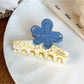 Beau - Floral Acetate Fiber Straight Claw Clip