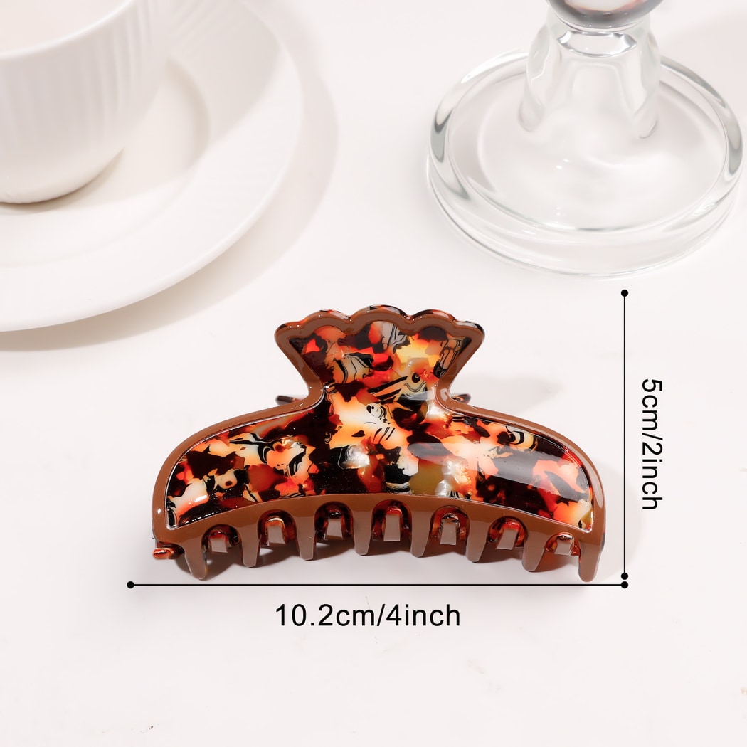 Beau - Textured Pattern Curved Claw Clip