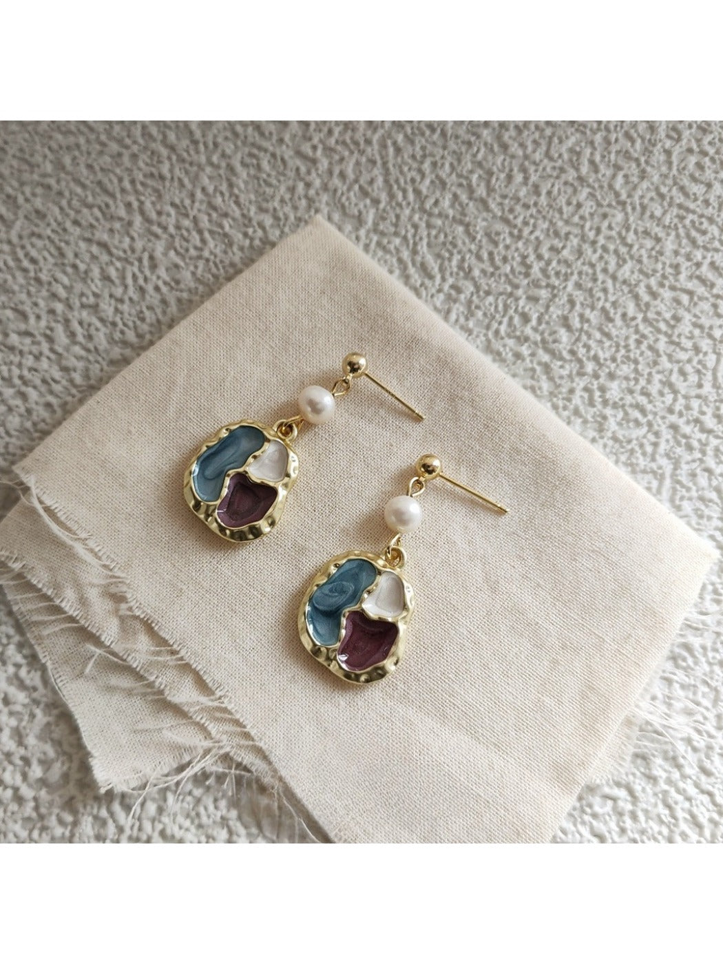Earedge - Irregular Retro Color Earrings