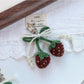 Keypus - Strawberry Bow Flower Bag Charm Keychain