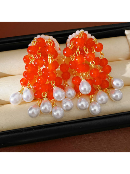 Earedge - Vintage Geometric Tassel Stud Earrings