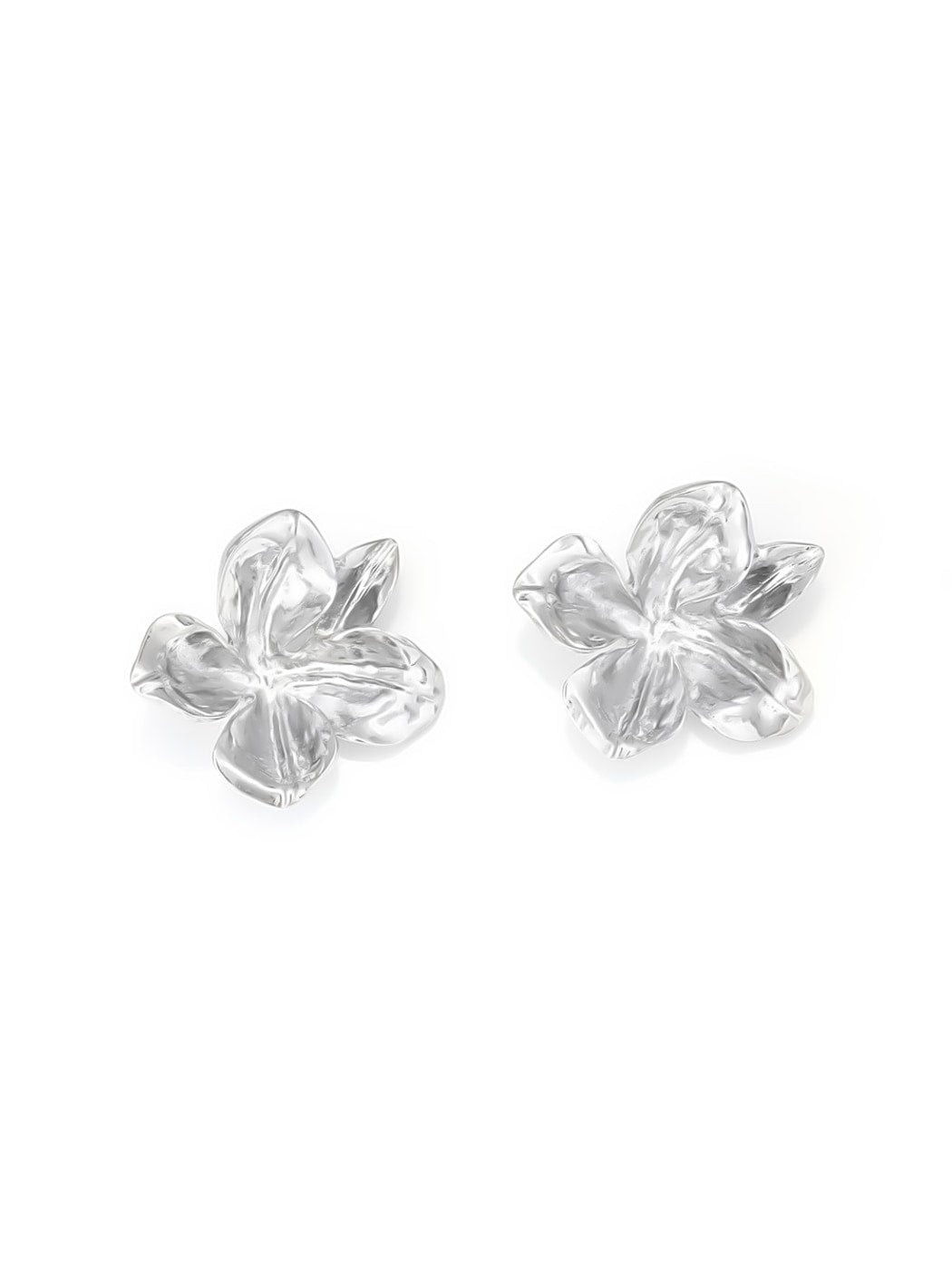 Earedge - Vintage Floral Alloy Plated Finish Earrings