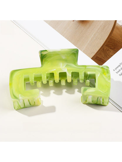 Beau - Geometric Marble Style PC Claw Hair Clip