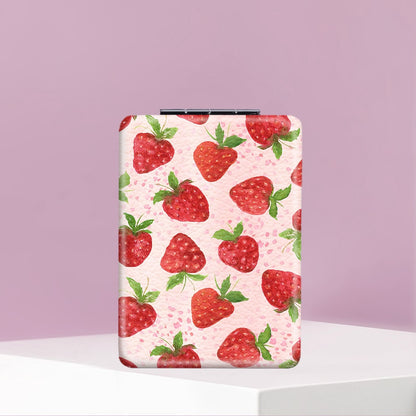 Mirroray - Cartoon Fruit Print Handheld Makeup Mirror