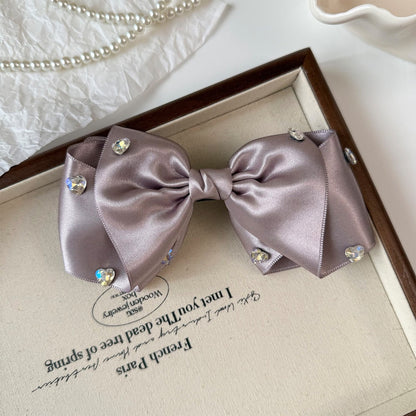 Beau - Rhinestone Bow Decorative Hair Clip