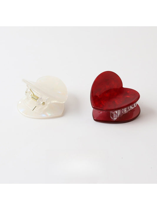 Beau - Simple Heart Design PVC Hair Claw Clip