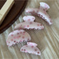 Beau - Flower Print Glossy Acrylic Hair Claw Clip