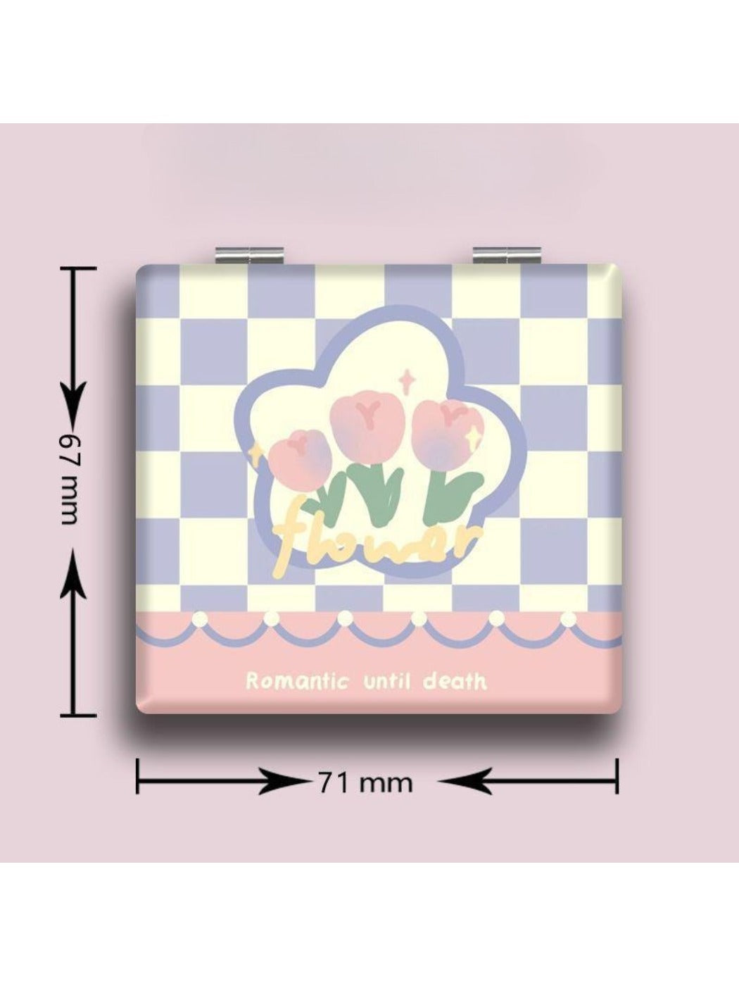 Mirroray - Simple Tulip Patterned Square Vanity Mirror