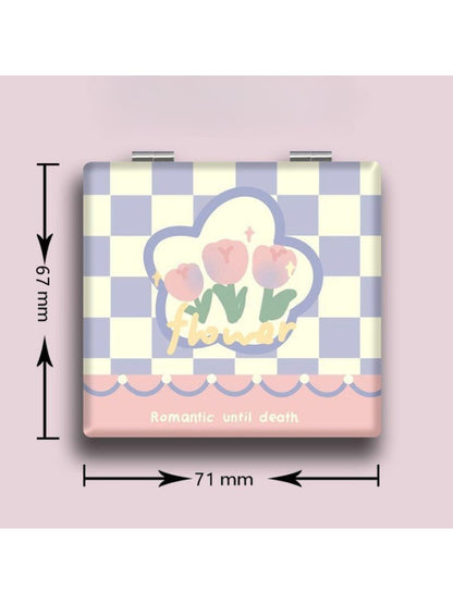 Mirroray - Simple Tulip Patterned Square Vanity Mirror