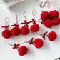 Keypus - Beaded Heart Bow Pom Pom Bag Charm Keychain