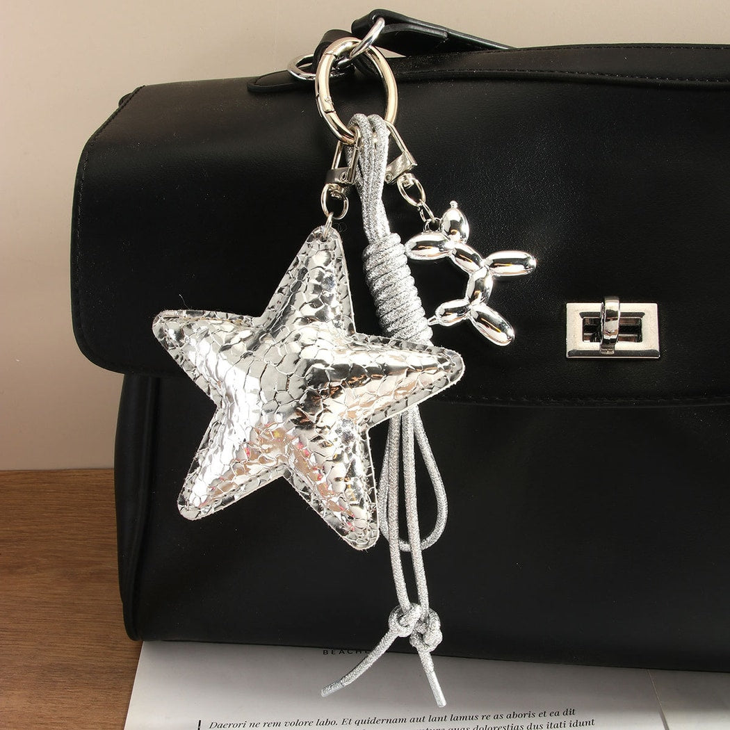 Keypus - Star Shape Alloy Accent Bag Charm Keychain
