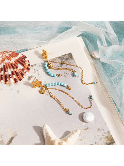 Earedge - Vintage Floral Chain Earrings
