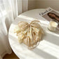Beau - Floral Bow Ruffle Fabric Surface Claw Clip