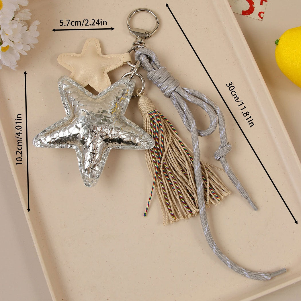 Keypus - Star Shape Woven Cord Bag Pendant Keychain