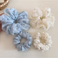 Gifty - Textured Daisy Pattern Polyester Scrunchie