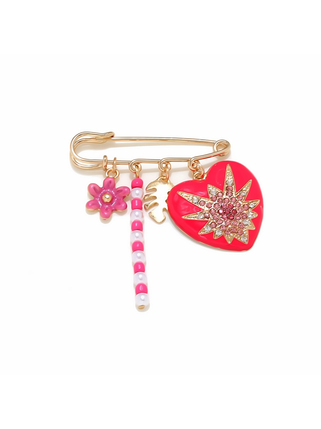 Brovia - Heart Flower Leaf Decorative Brooch Pin