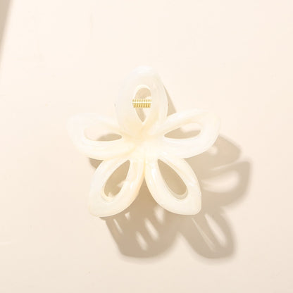 Beau - Marbled PS Alloy Flower Shape Women's Claw Clip