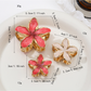 Beau - Flower Petal Alloy Resin Claw Hair Clip