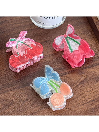 Beau - Adorable Cherry Hair Claw Clip Ponytail Holder