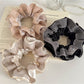 Gifty - Satin Look Mesh Patchwork Ruched Scrunchie