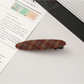 Beau - Plaid Fabric Oval Side Bangs Hair Clip