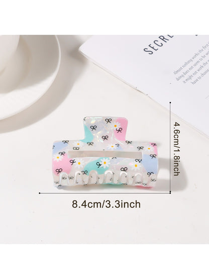 Beau - Elegant Plaid Square Hair Claw Clip