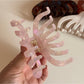 Beau - Curved Irregular Acetate Fiber Claw Clip
