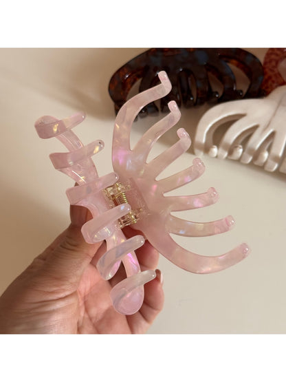 Beau - Curved Irregular Acetate Fiber Claw Clip