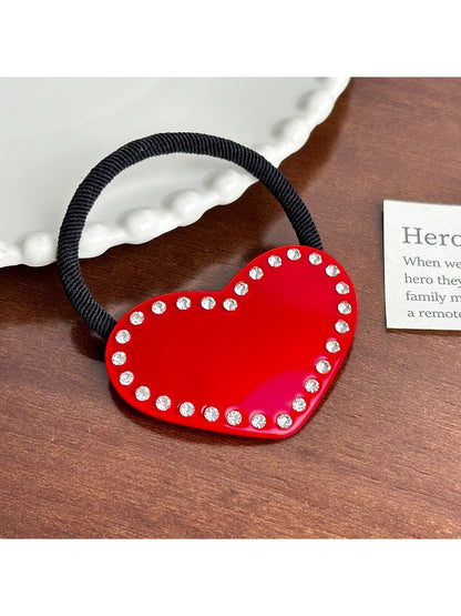 Gifty-Heart Acetate Hair Clip Ponytail Holder Edge Clip
