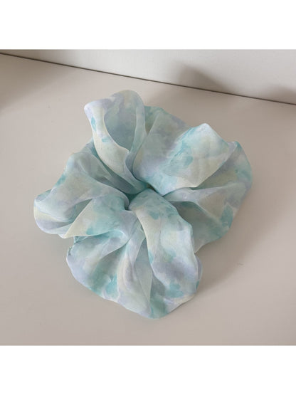 Gifty - Watercolor Mesh High Elastic Round Scrunchie