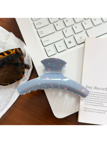 Beau - Star Pattern Glossy Acetate Claw Clip