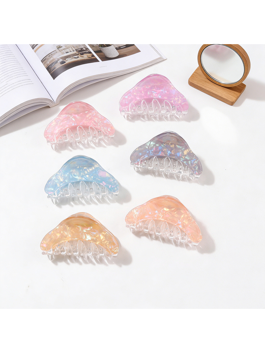Beau - Iridescent Textured PVC Claw Hair Clip