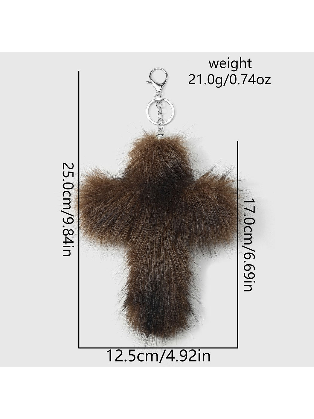 Keypus - Y2K Plush Cross Shape Bag Charm Keychain