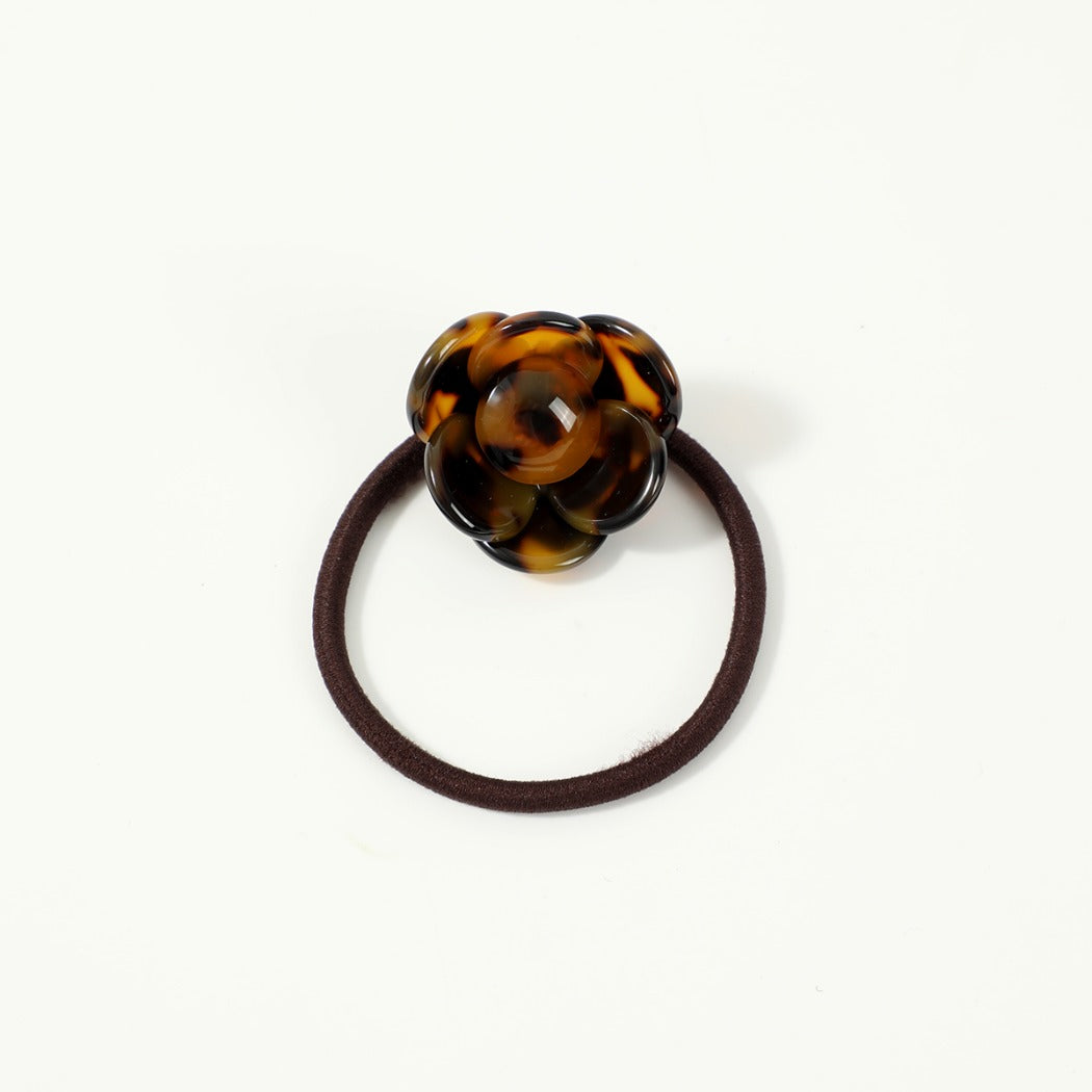 Gifty - Acetate Flower Hair Tie for High Ponytail Bun