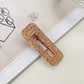 Beau - Glossy Teardrop Shaped Openwork Hair Clip