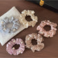Gifty - Beaded Ruffle Elastic Ponytail Scrunchie