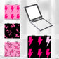 Mirroray - Pink Lightning Pattern Folding Makeup Mirror