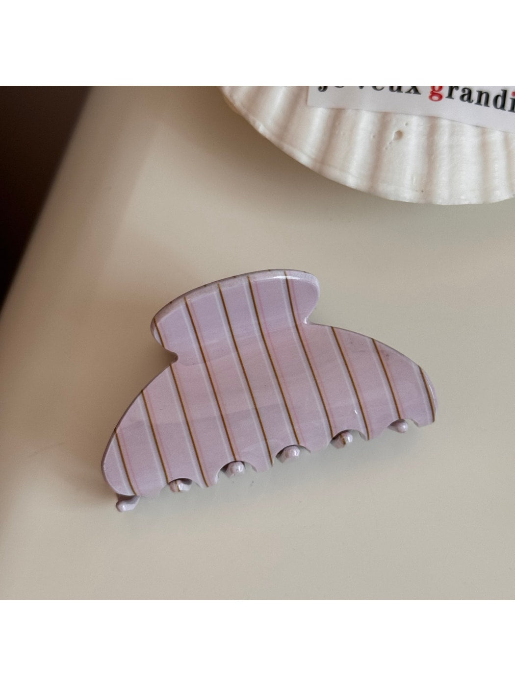 Beau - Colorful Stripe Pattern Acrylic Claw Clip