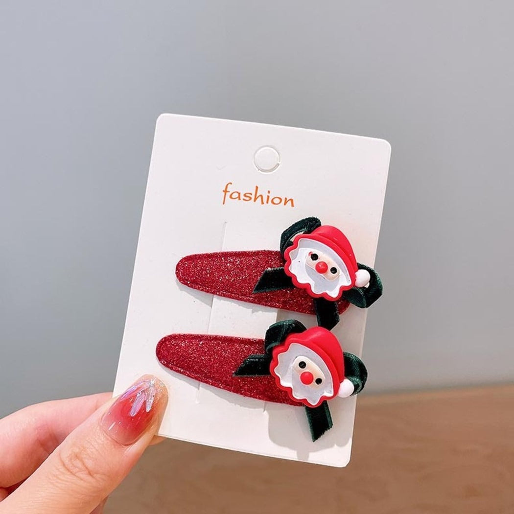 Beau - Christmas Theme Cartoon Side Barrette Set
