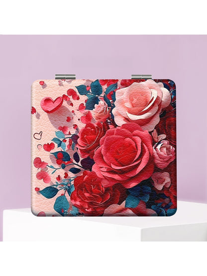 Mirroray - Floral Print Foldable Portable Compact Mirror