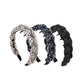 Gifty - Braided Polka Dot Mesh Accent Wide Headband