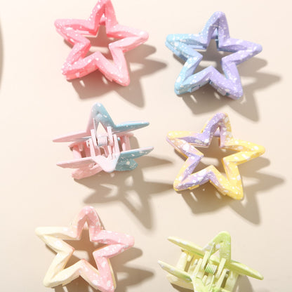 Beau - Glossy Gradient Star Shaped Hair Claw Clip