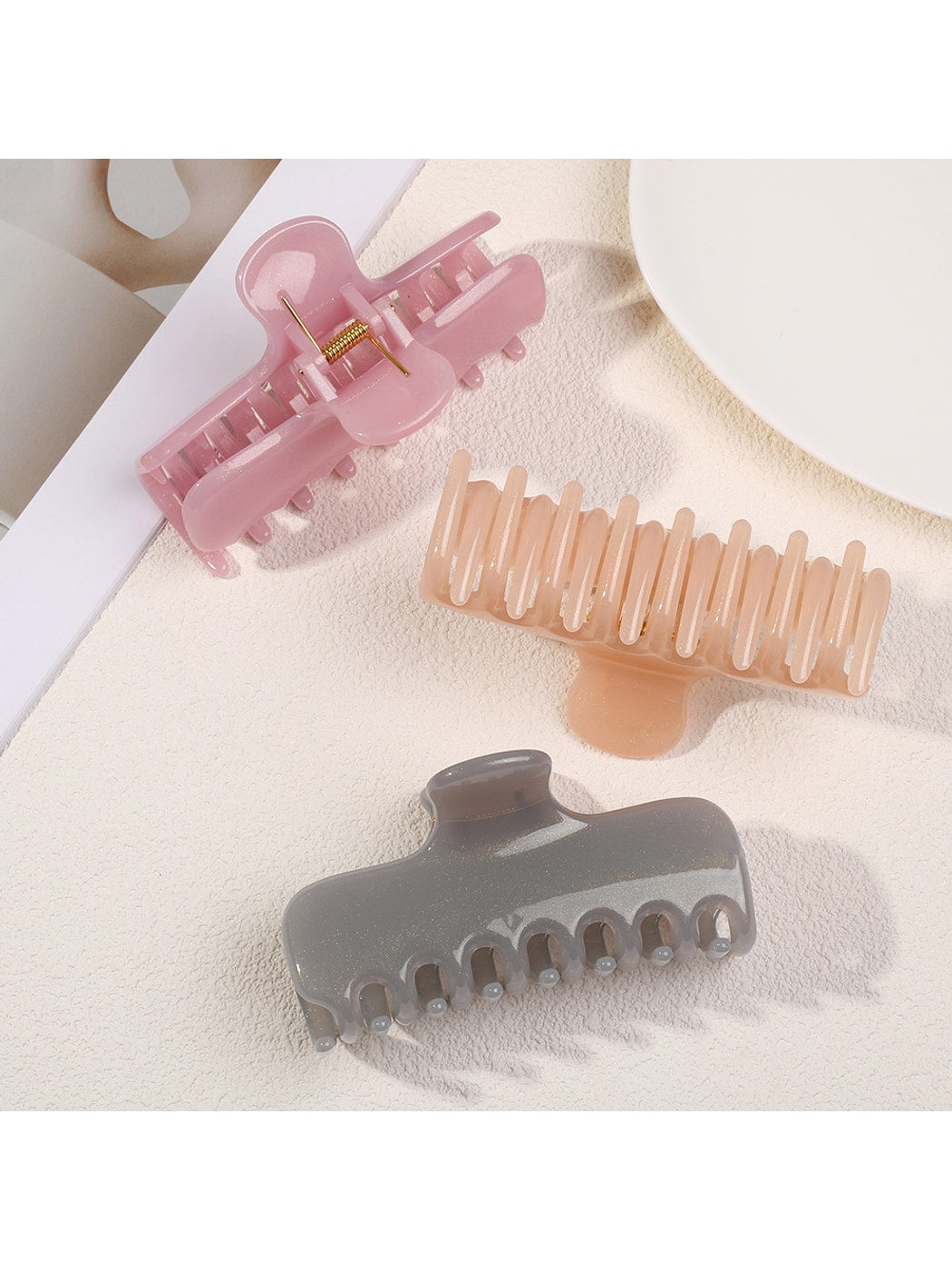 Beau - Flat Geometric PC Claw Hair Clip Hair Clip