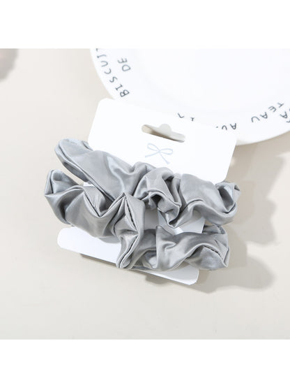 Gifty - Solid Color Ruffled Hair Ties Set