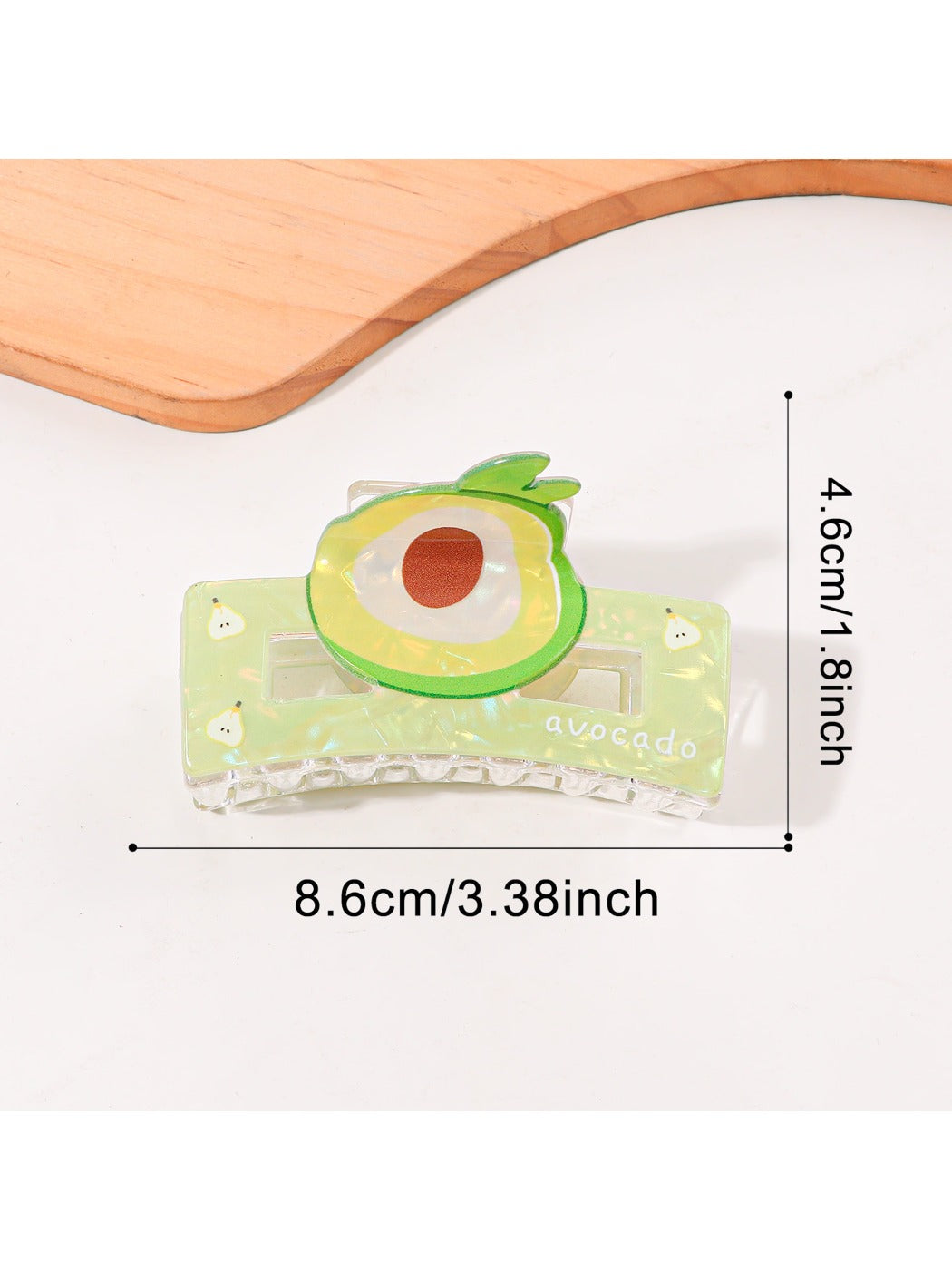 Beau - Square Fruit Print Hair Claw Clip