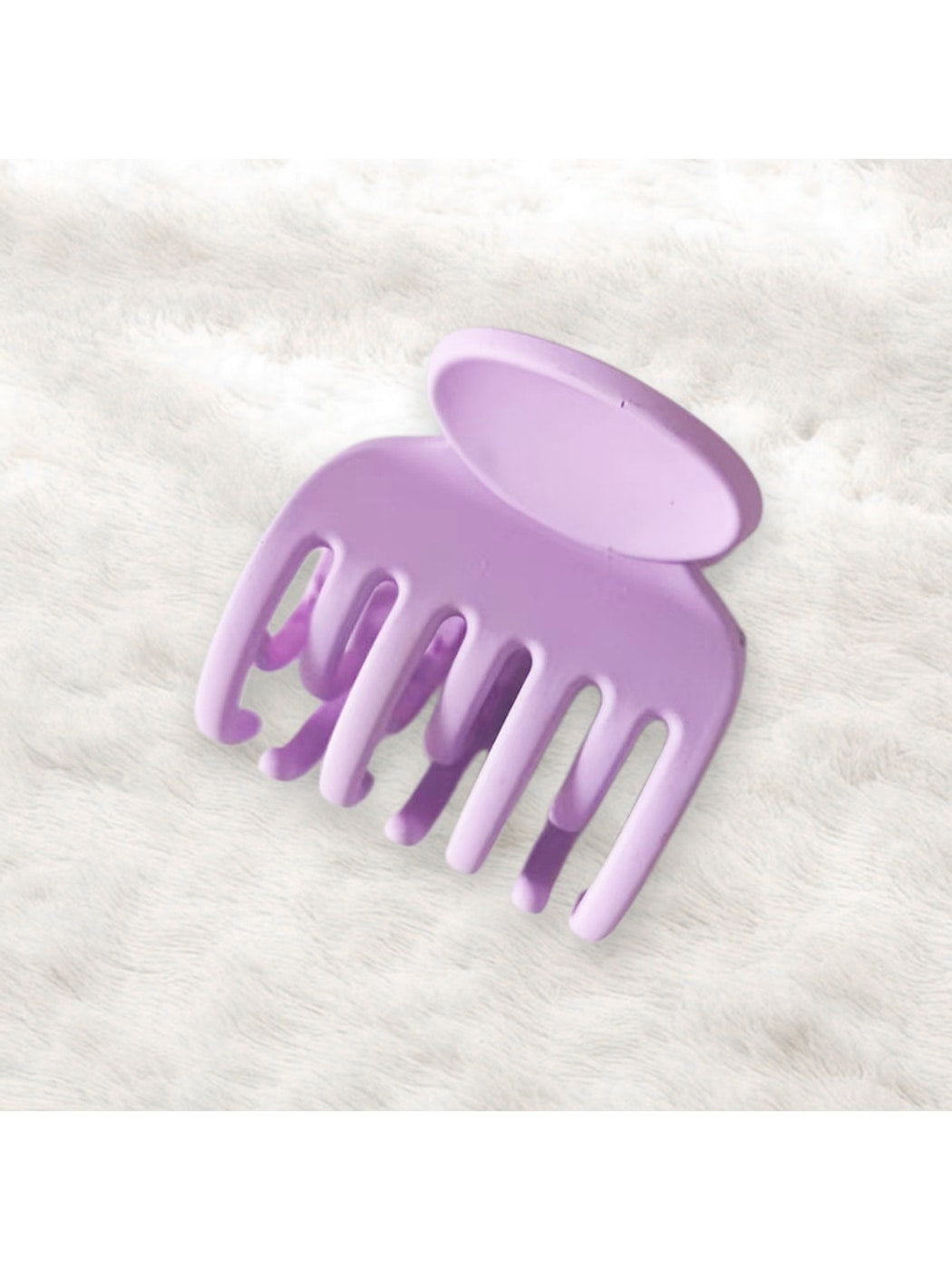 Beau - Simple Solid Color Matte Finish Hair Claw Clip