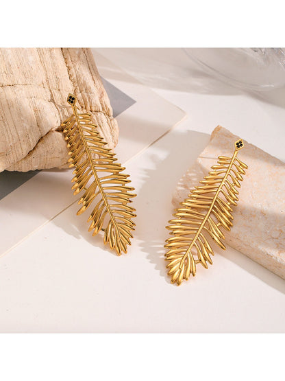 Earedge - Elegant Golden Nature Style Earrings